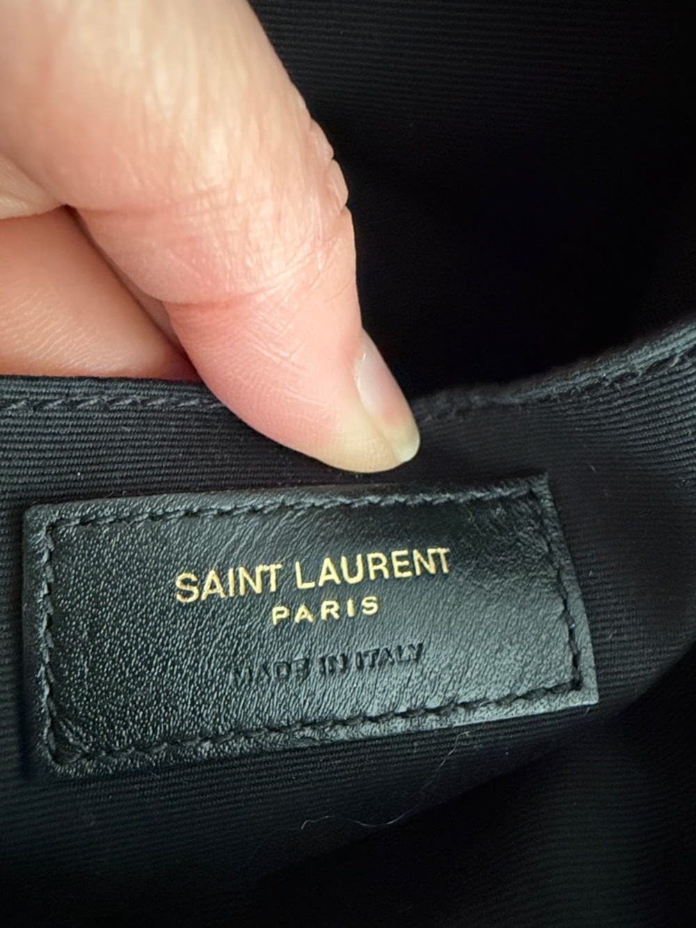 Saint Laurent Taupe Suede Quilted Crossbody with Gold YSL - Picture 6 of 9